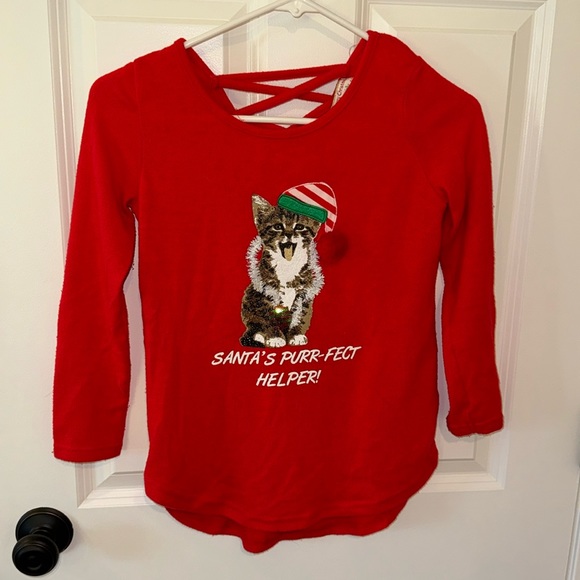 Kids ugly Christmas sweater, red and soft! L 10/12 - Picture 1 of 4